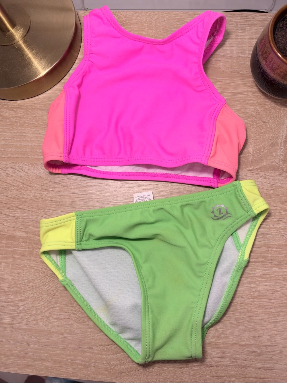SwimZip Two Piece Neon Girls Swimsuit 2T